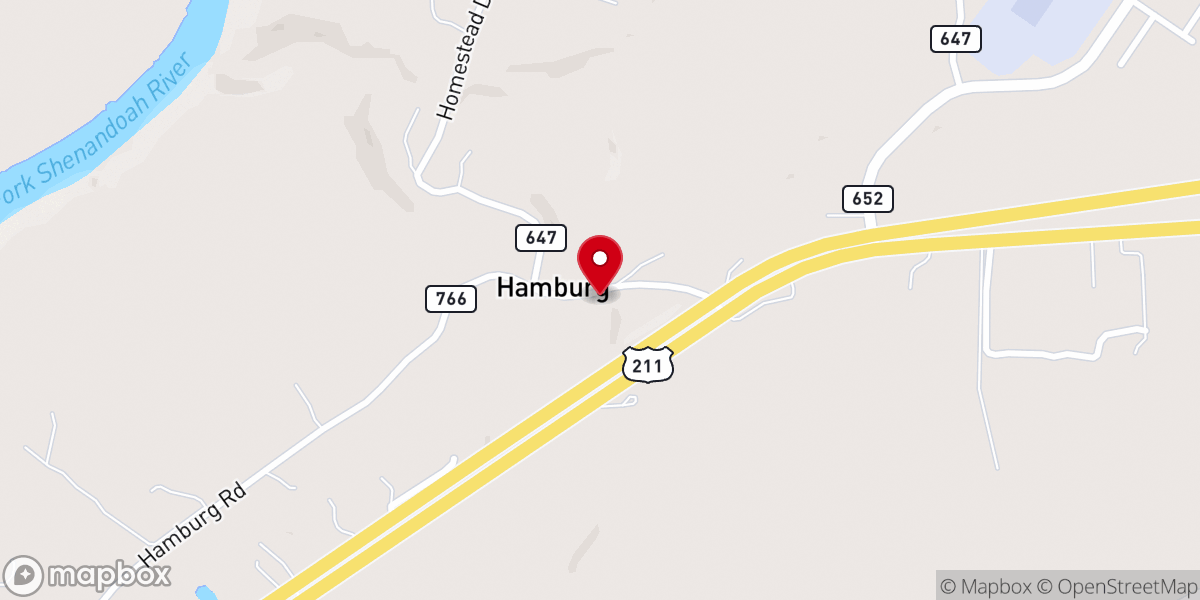 Map showing location of Mill Creek Church