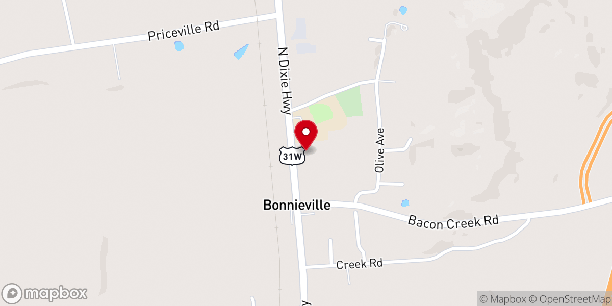 Map showing location of Calvary Baptist Church