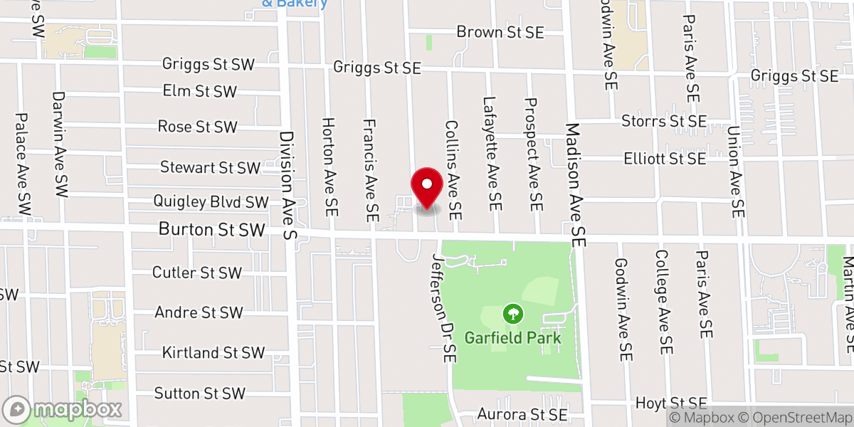 Map showing location of Korean Grace Christian Reformed