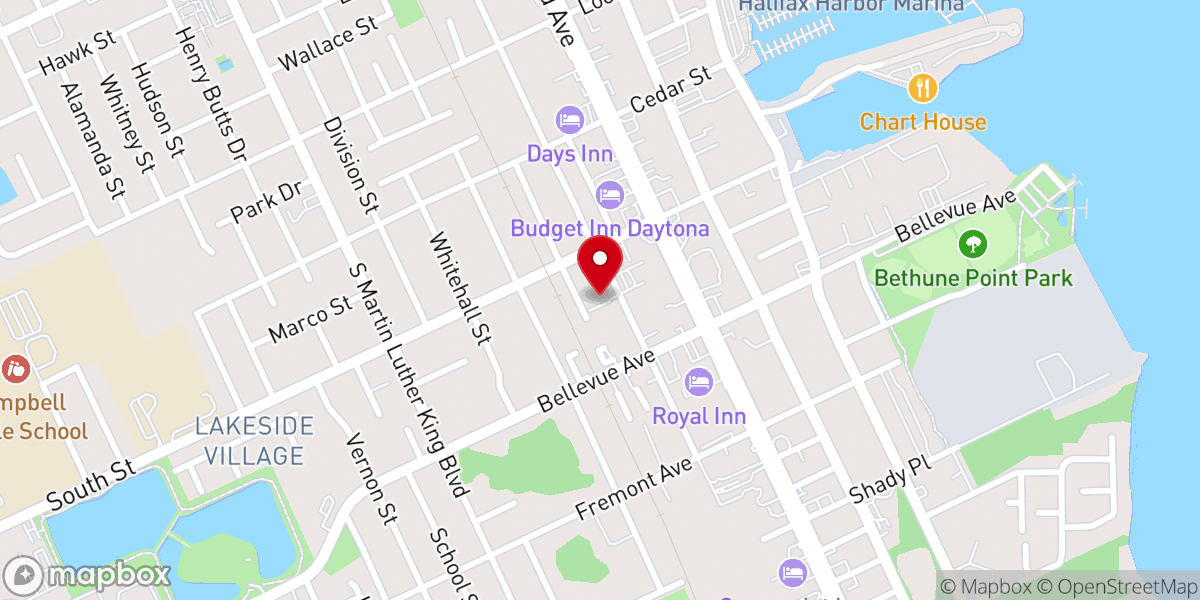 Map showing location of New Birth Worship Center