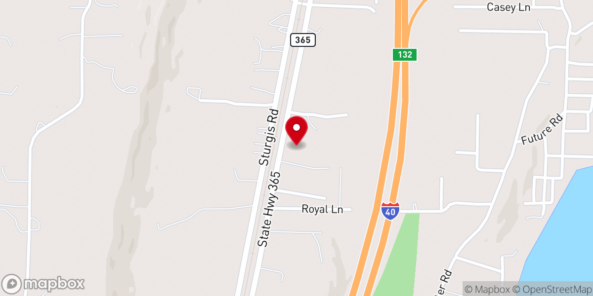 Map showing location of Mt. Sinai Church of God in Christ