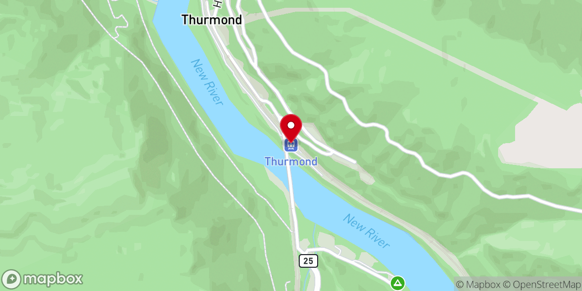 Map showing location of Thurmond Station