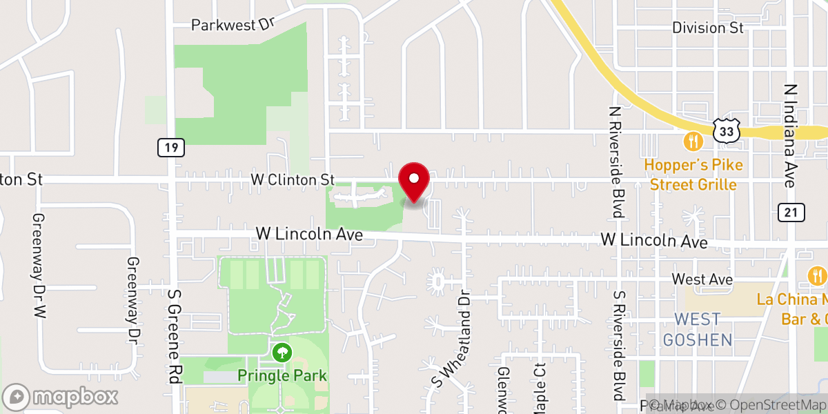 Map showing location of Silverwood Mennonite Church