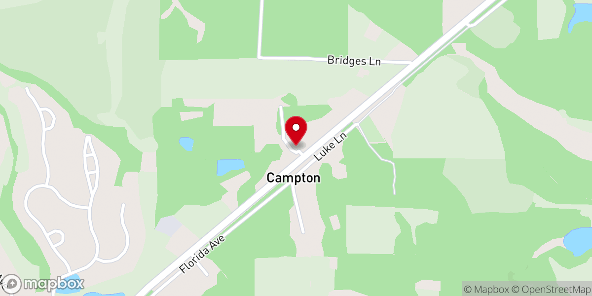 Map showing location of Campton Assembly of God Church
