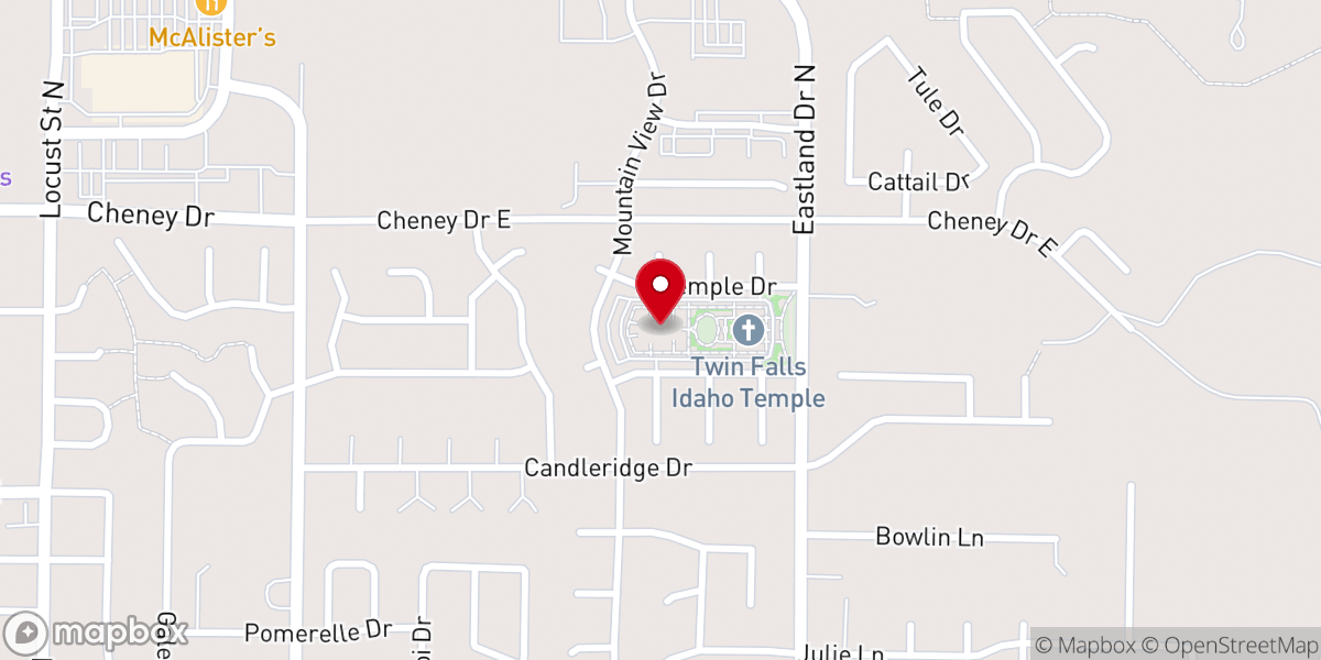 Map showing location of The Church of Jesus Christ of Latter-day Saints
