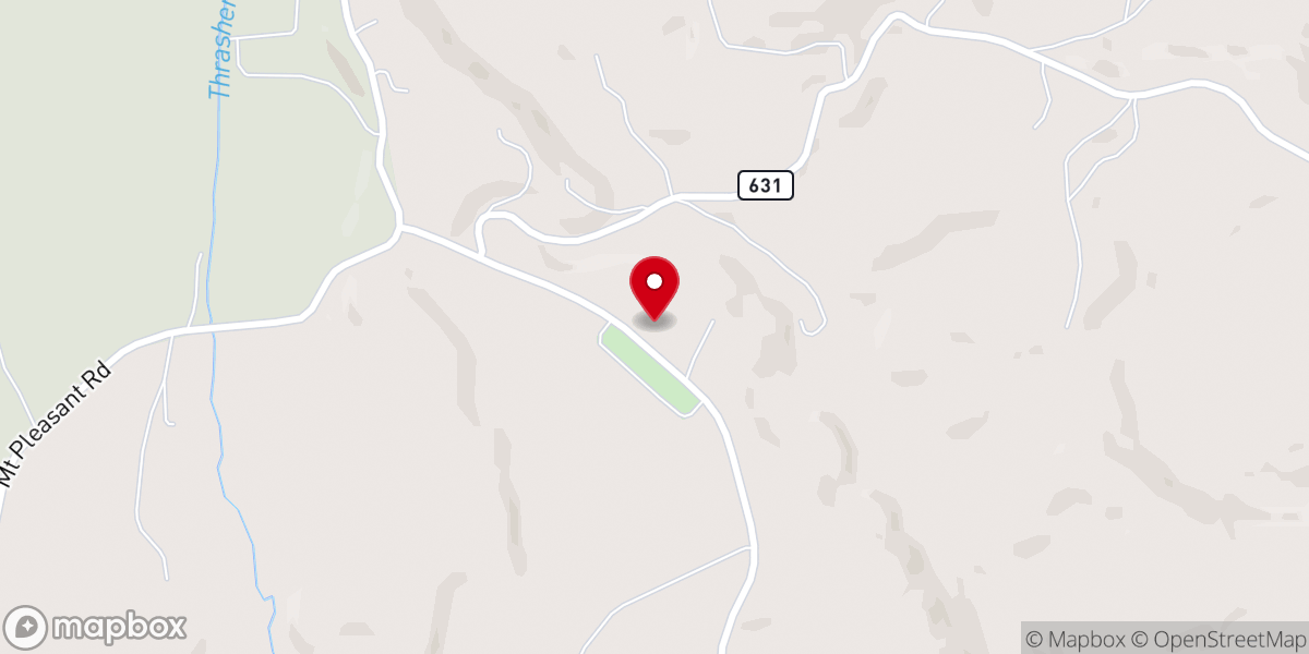 Map showing location of Mt. Pleasant United Methodist Church