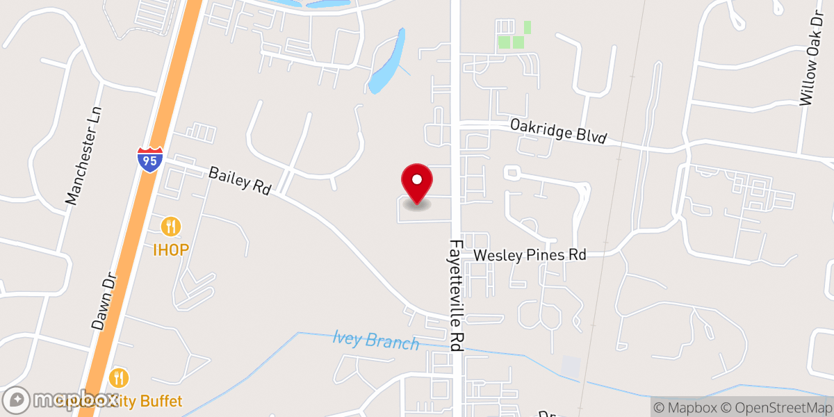 Map showing location of Trinity Holiness Church