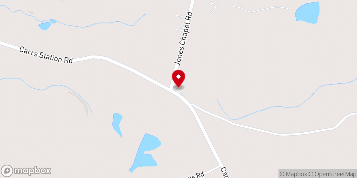 Map showing location of Jones Chapel A.M.E. Church