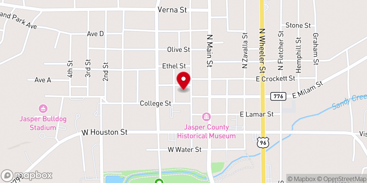 Map showing location of FMC Jasper Choir Room
