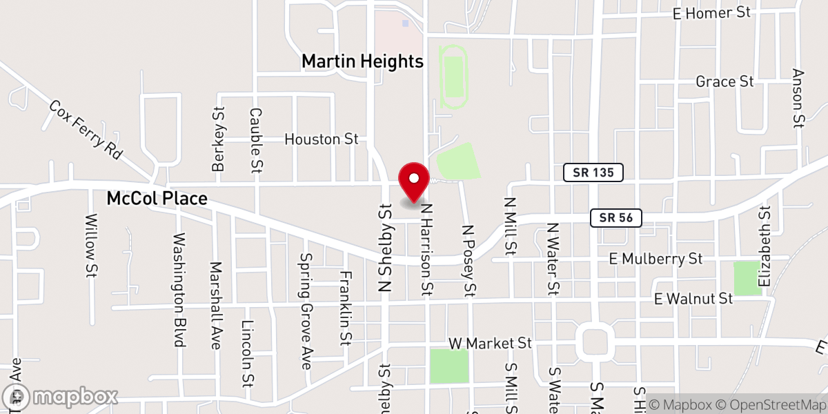 Map showing location of Nazarene Church