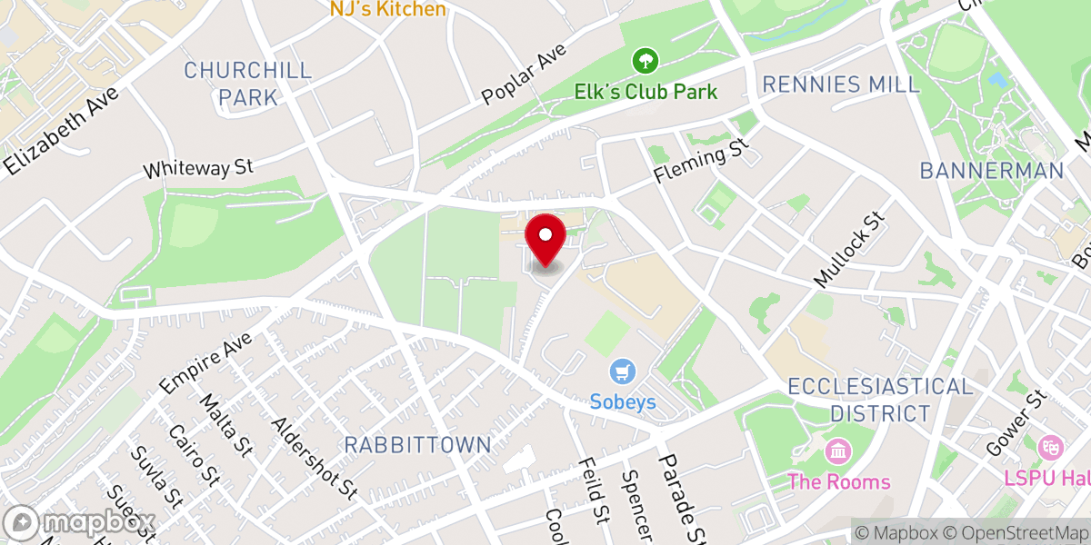 Map showing location of St. Michael’s Convent – Belvedere Registered Heritage Structure
