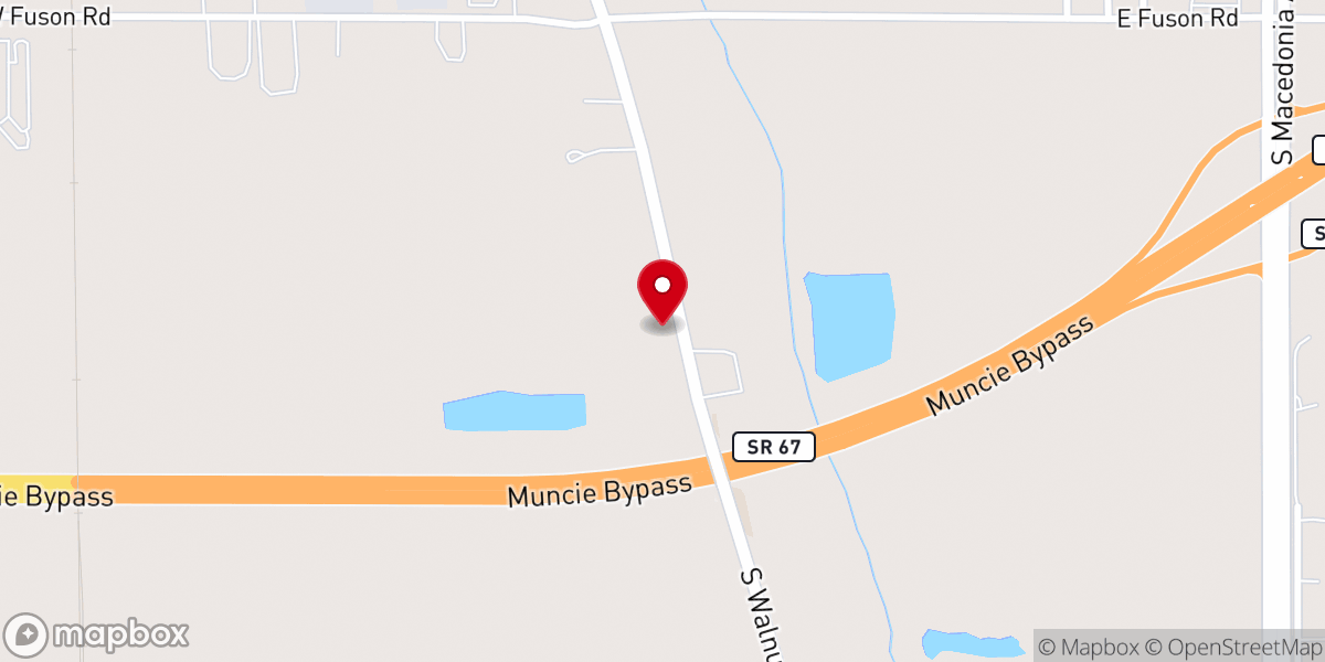 Map showing location of Delaware County Foster Closet