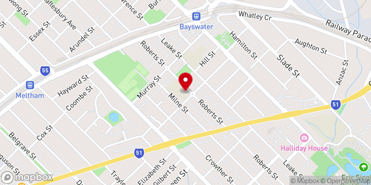 Map showing location of Saint Columba's Catholic Church