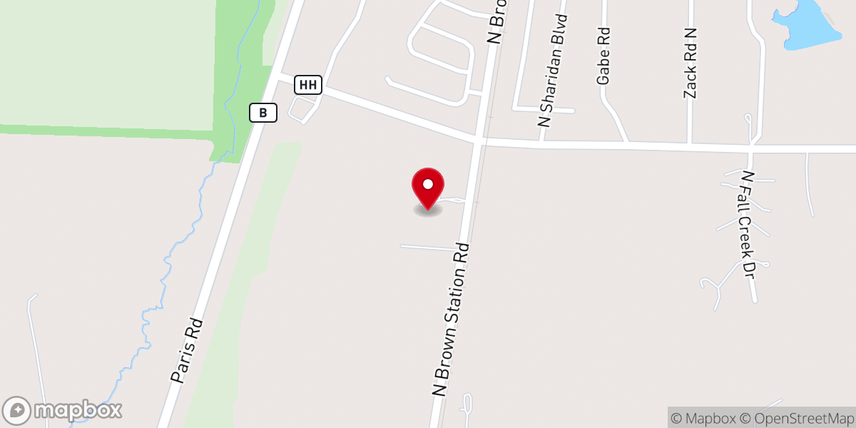 Map showing location of Liberty Baptist Church