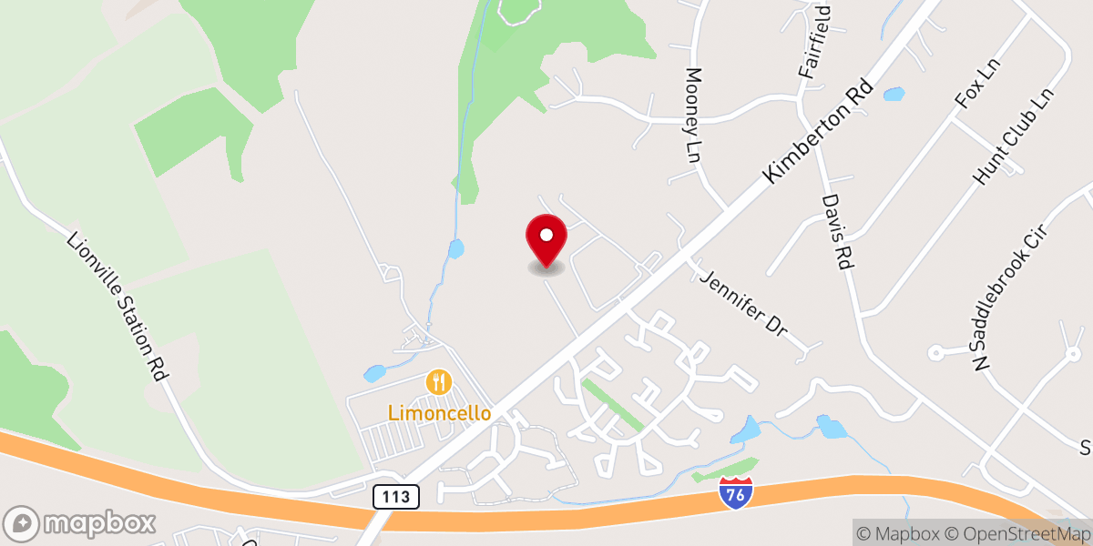 Map showing location of Victory Baptist Church