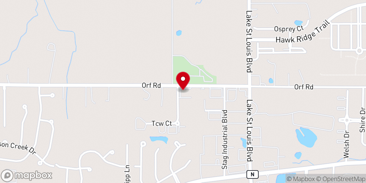 Map showing location of St. Louis Bridge Church