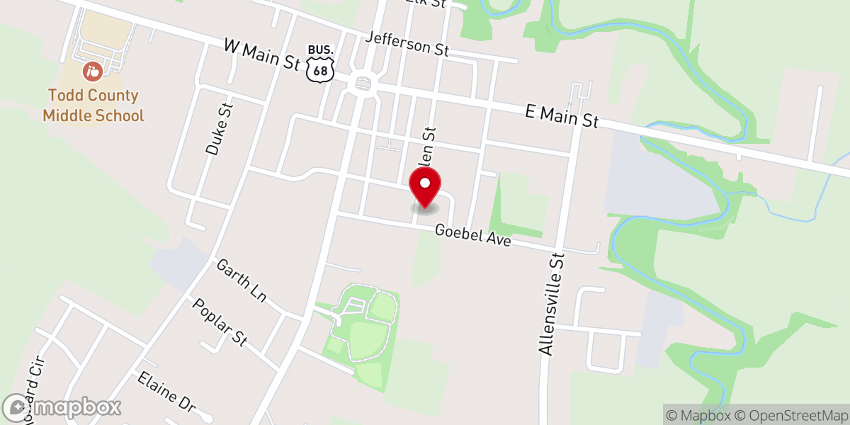 Map showing location of Phillips Chapel CME Church
