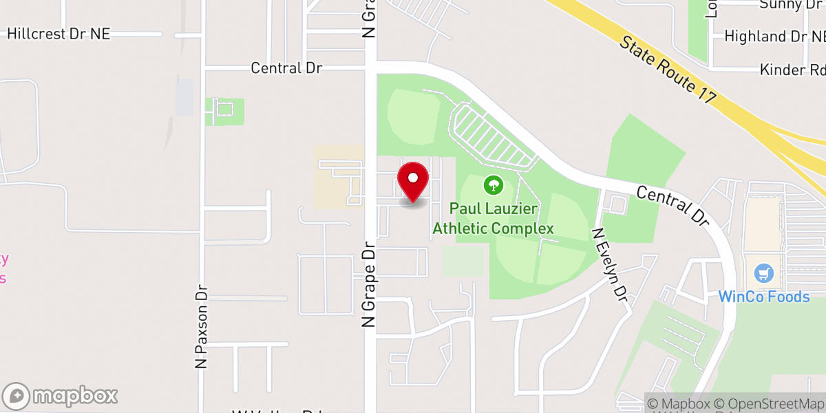 Map showing location of Patriot Church - Moses Lake