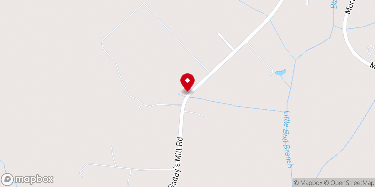 Map showing location of Leitch Creek Baptist Church