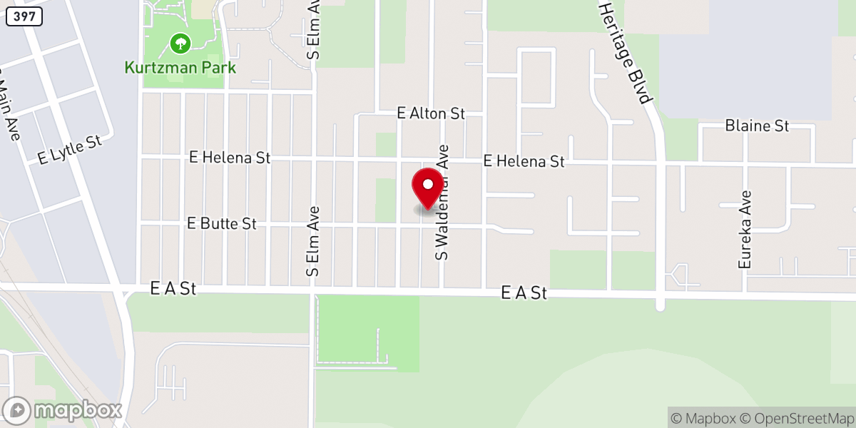 Map showing location of New Hope Missionary Baptist Church