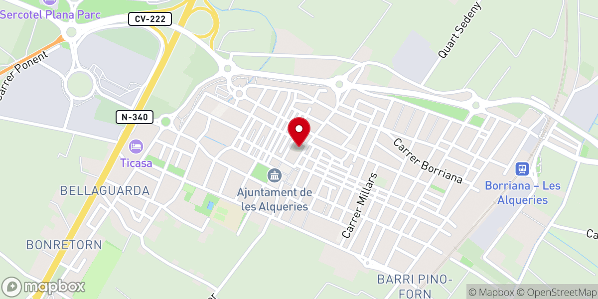 Map showing location of Iglesia de Nuestra Señora del Niño Perdido