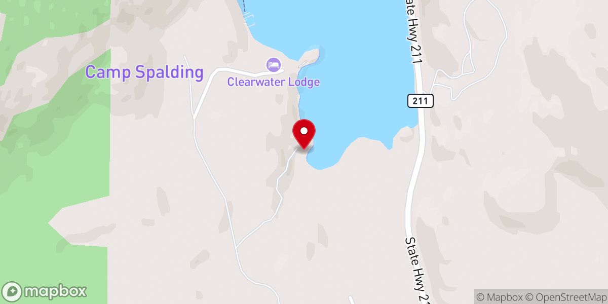 Map showing location of Camp Spalding