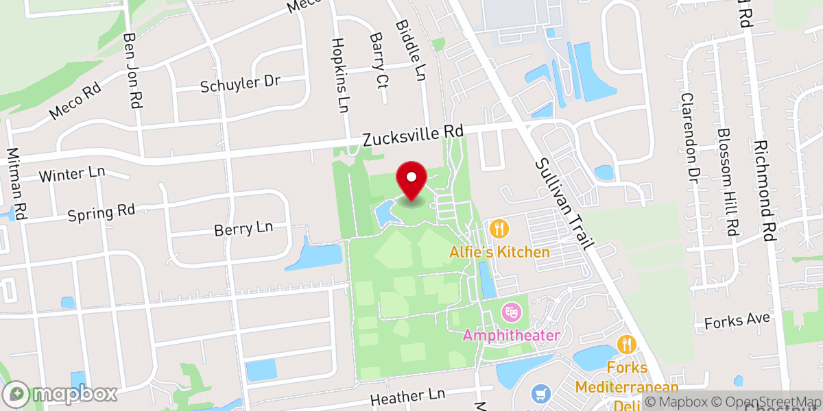 Map showing location of Forks Township Community Center