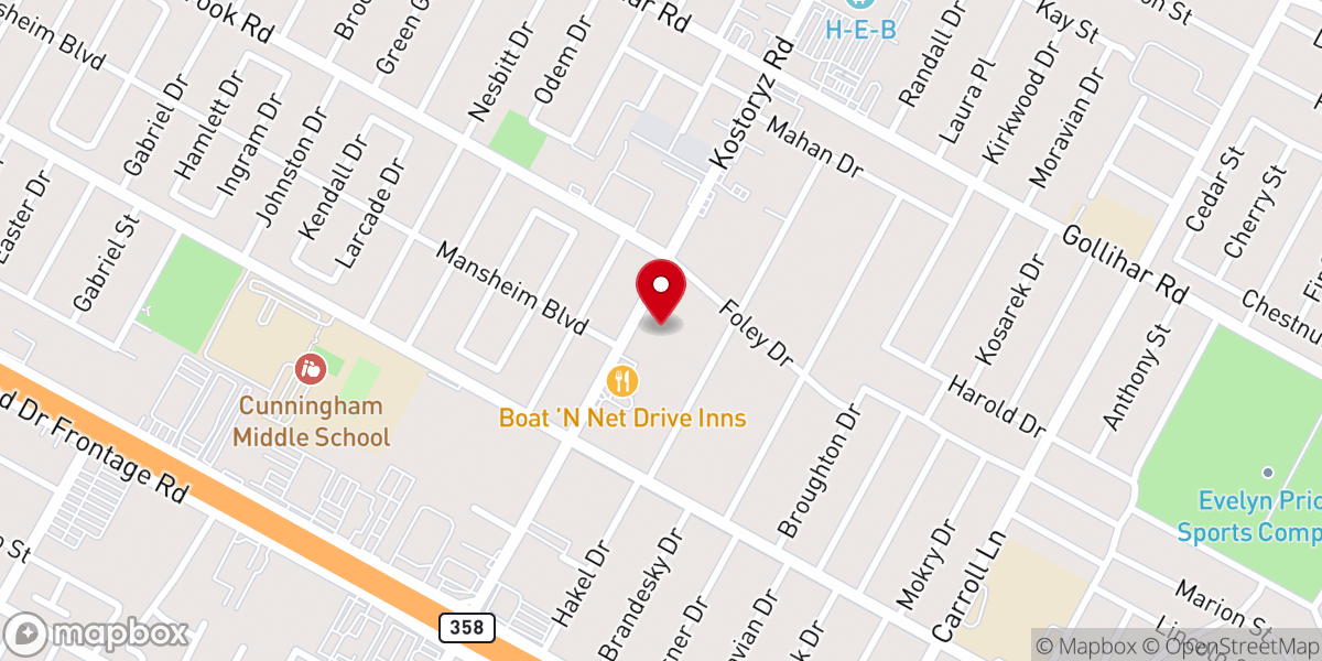 Map showing location of The Lord Is Peace Church