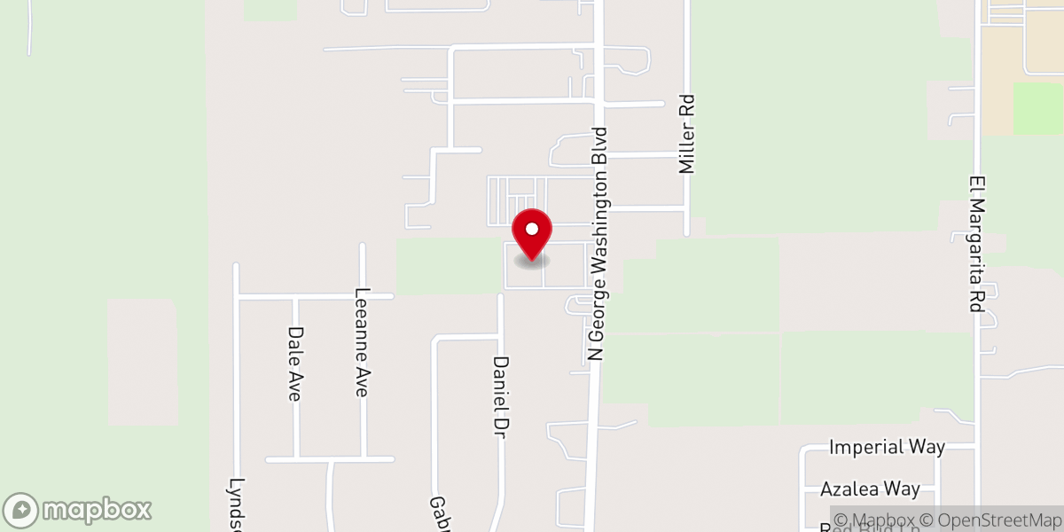 Map showing location of Hope Point Nazarene Church
