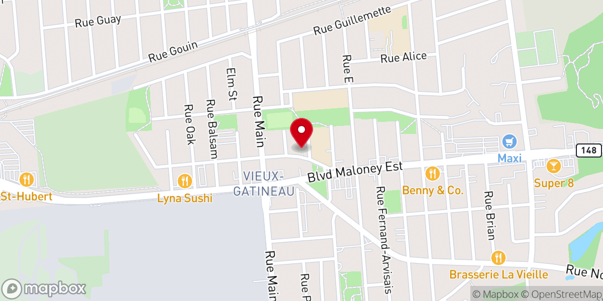 Map showing location of St-George's Anglican Church