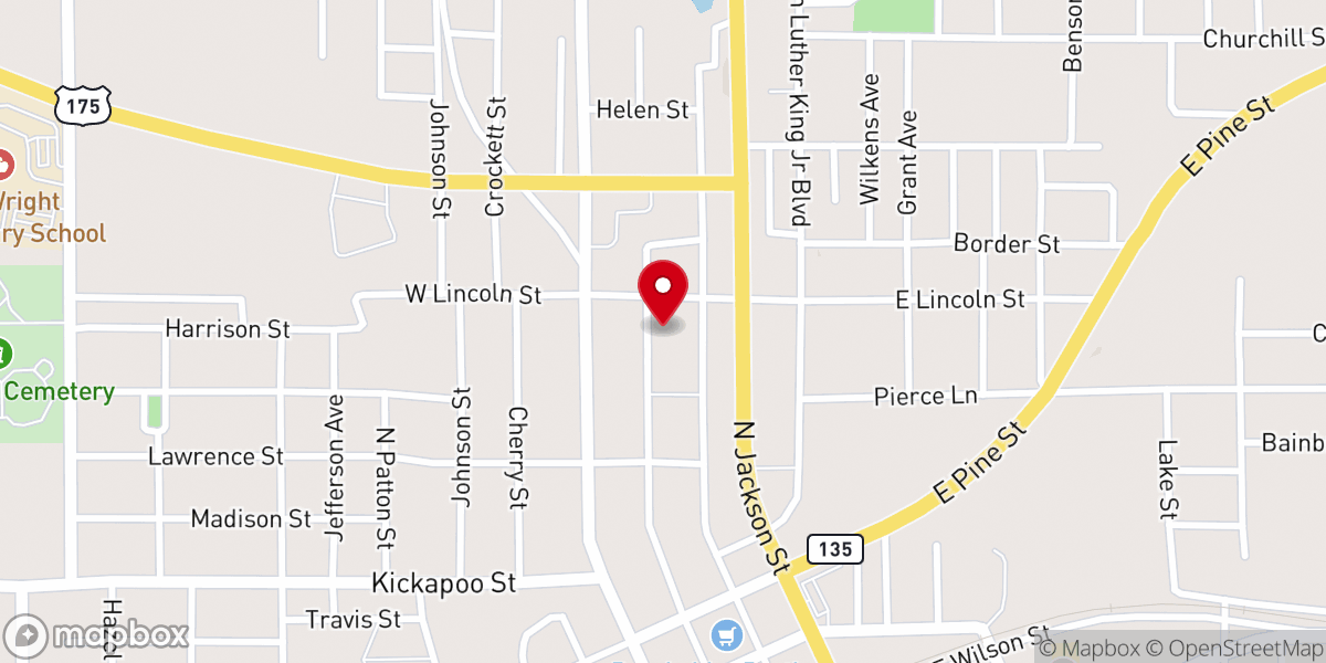 Map showing location of St Paul Baptist Church