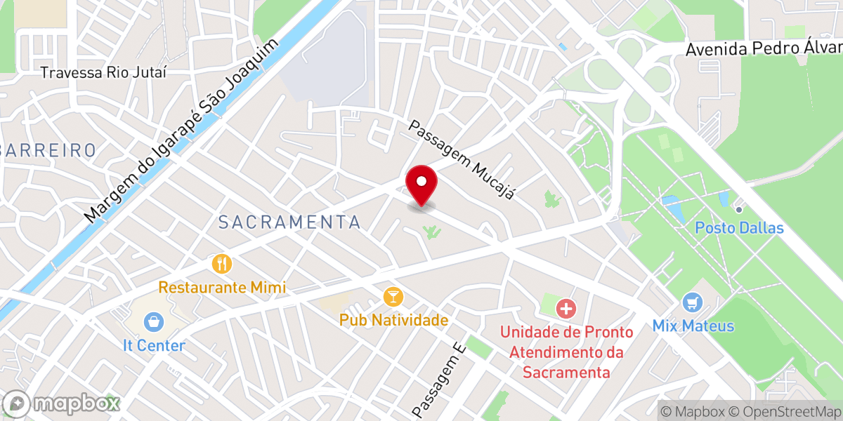 Map showing location of IBMB - Igreja Batista Memorial de Belém