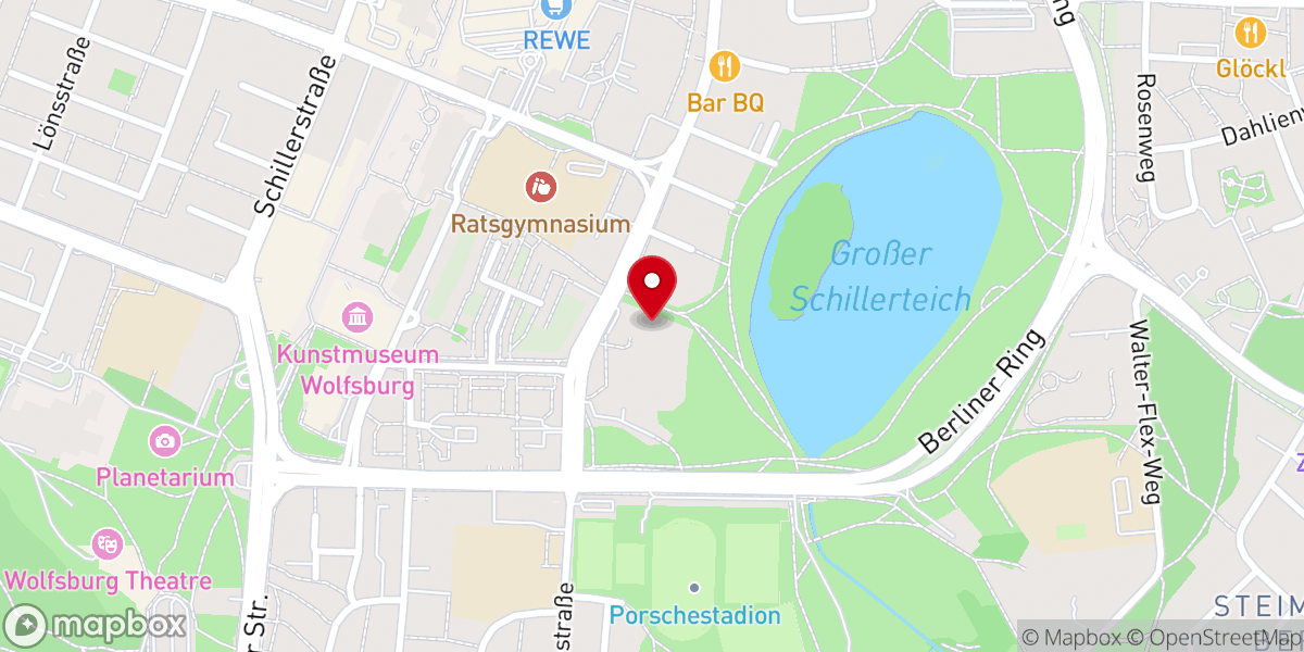 Map showing location of Haus der Kirche