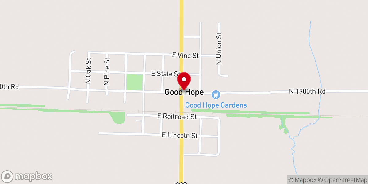 Map showing location of Good Hope