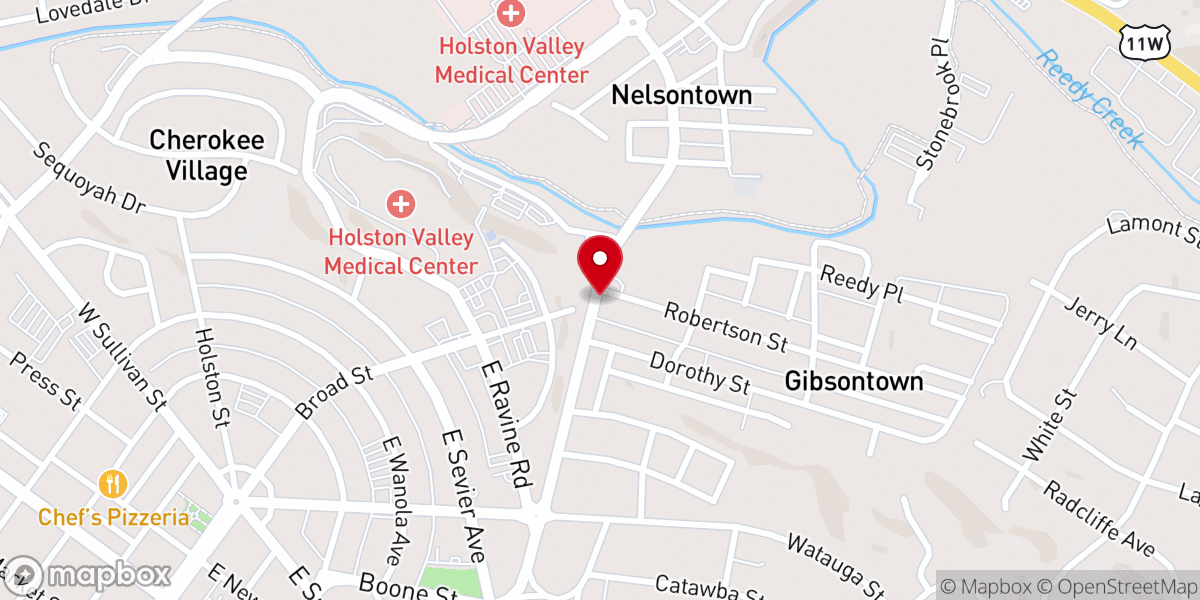 Map showing location of Community United Methodist Church