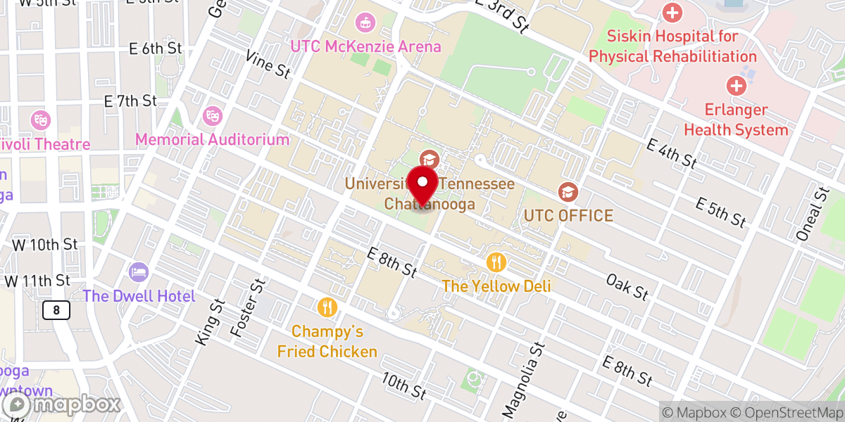 Map showing location of Patten Chapel