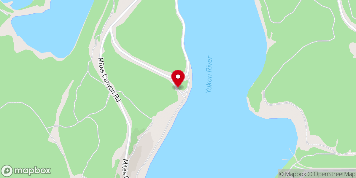 Map showing location of Miles Canyon view point