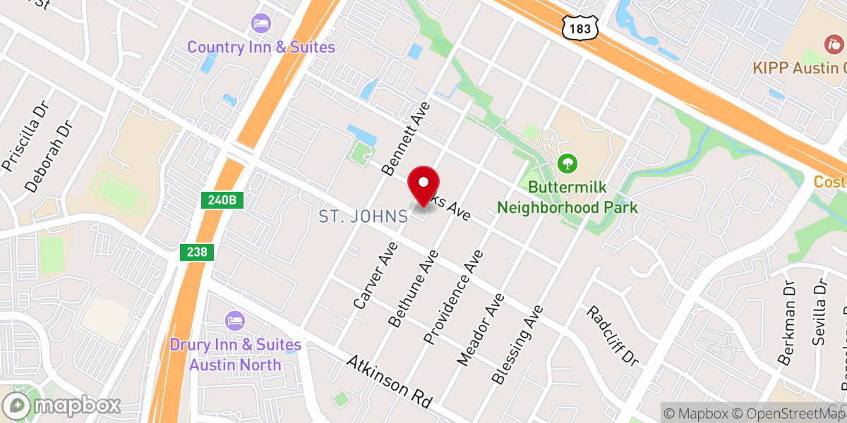Map showing location of St John College Heights Baptist Church