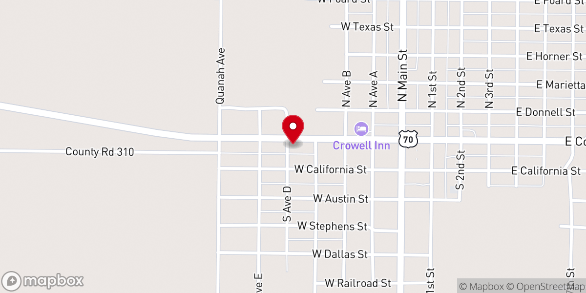 Map showing location of First Assembly Of God