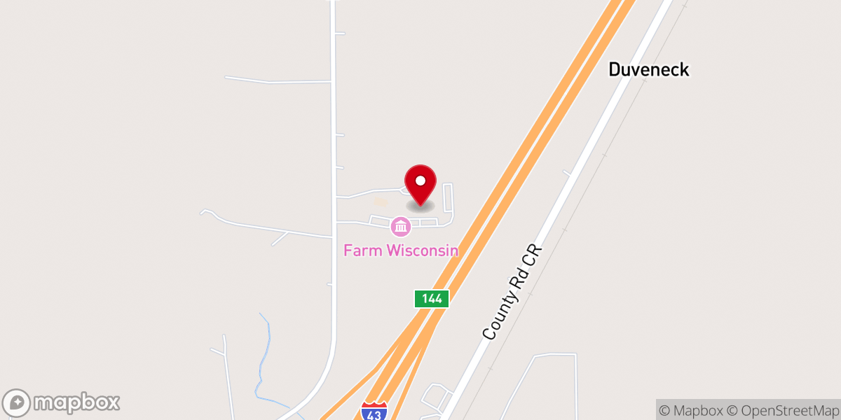 Map showing location of Farm Wisconsin Discovery Center