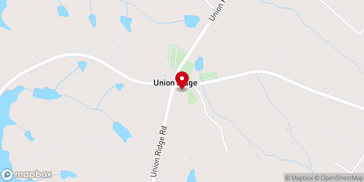 Map showing location of Union Chapel United Church of Christ