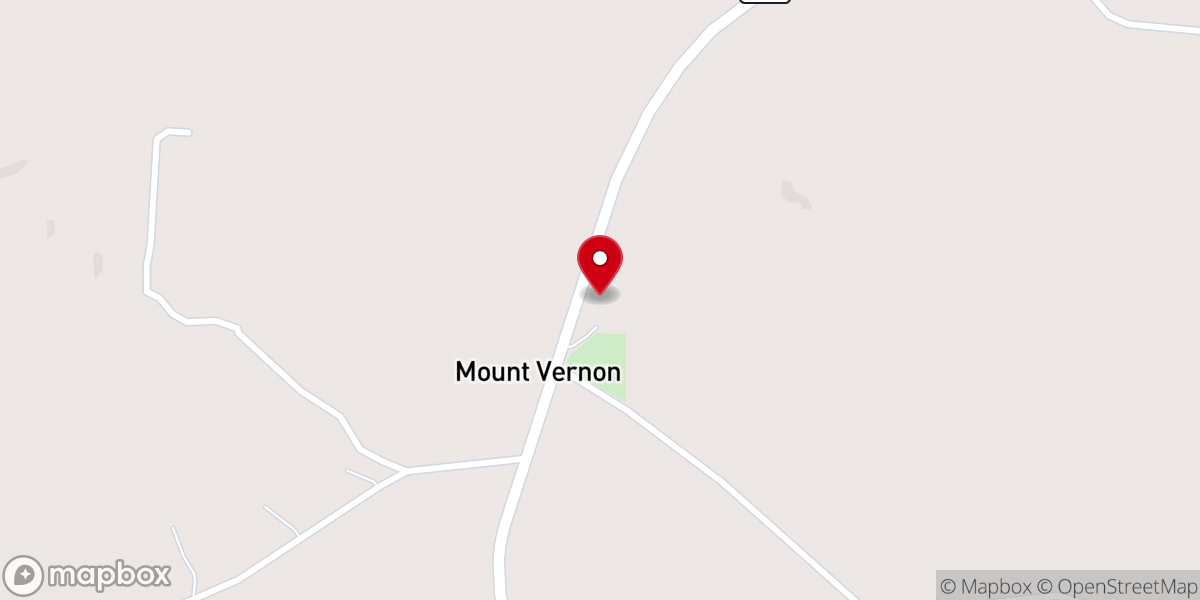 Map showing location of Mount Vernon Church