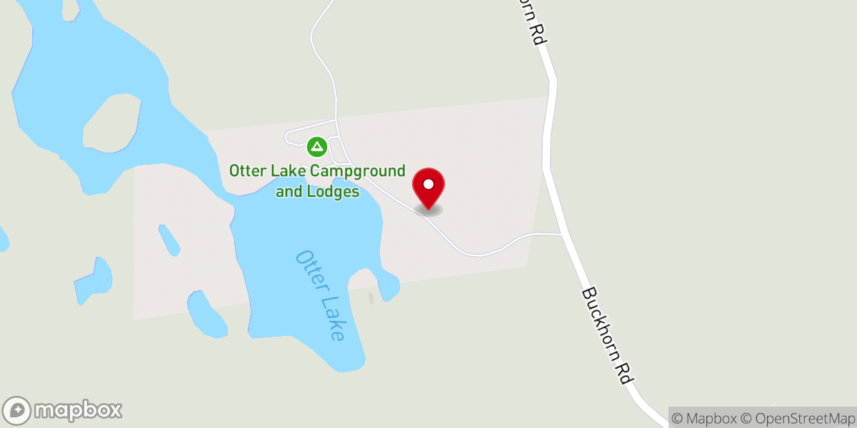 Map showing location of Otter Lake Campground