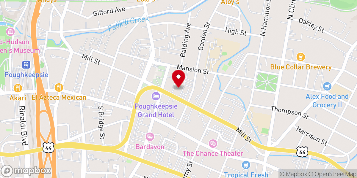 Map showing location of First Congregational Church