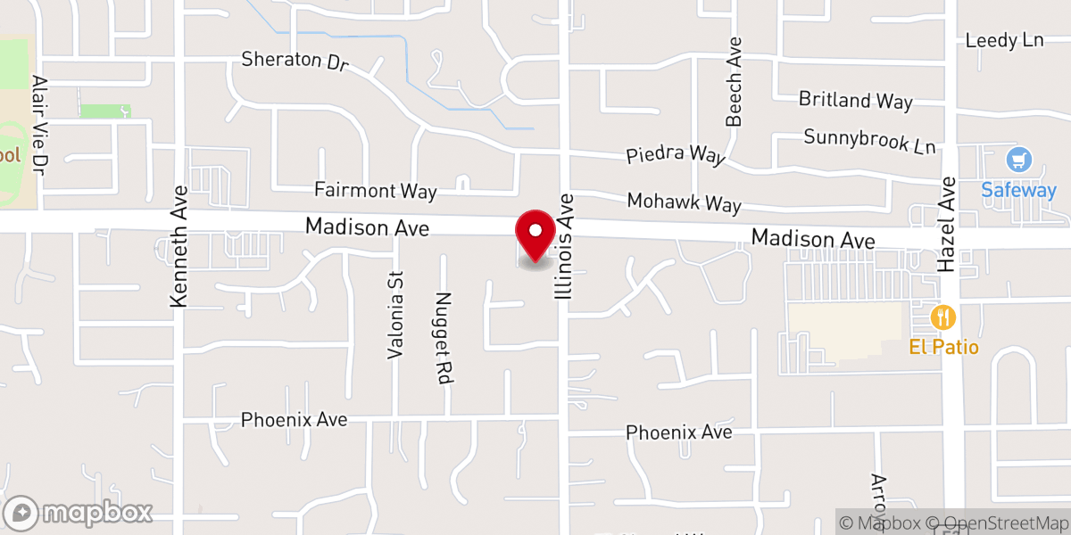 Map showing location of Fairvale Baptist Church