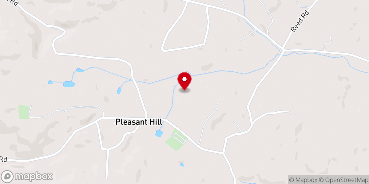 Map showing location of Pleasant Hill Baptist Church