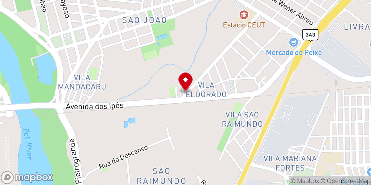 Map showing location of Assembleia de Deus de Anápolis sede