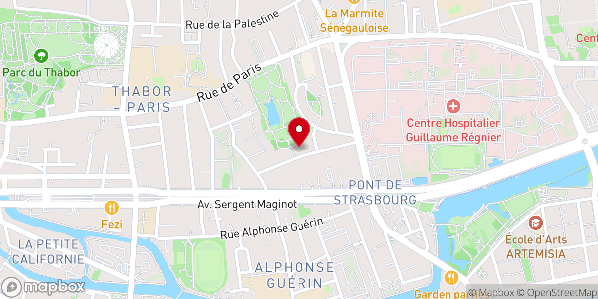 Map showing location of Église Protestante Évangélique LE GUIDE
