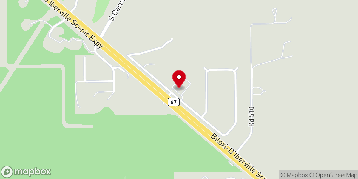 Map showing location of Parkway Baptist Church