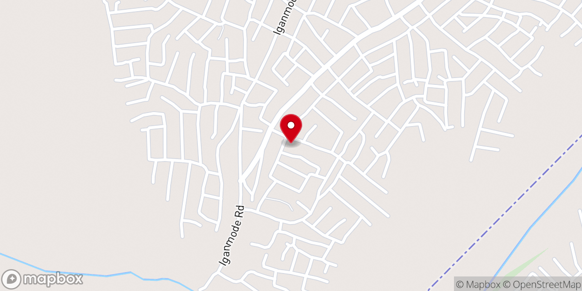 Map showing location of St. Anthony Catholic Church, Itele-Ota